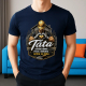 Táta - základ domu, ruce z betonu, srdce ze zlata - pánské tričko s potiskem
