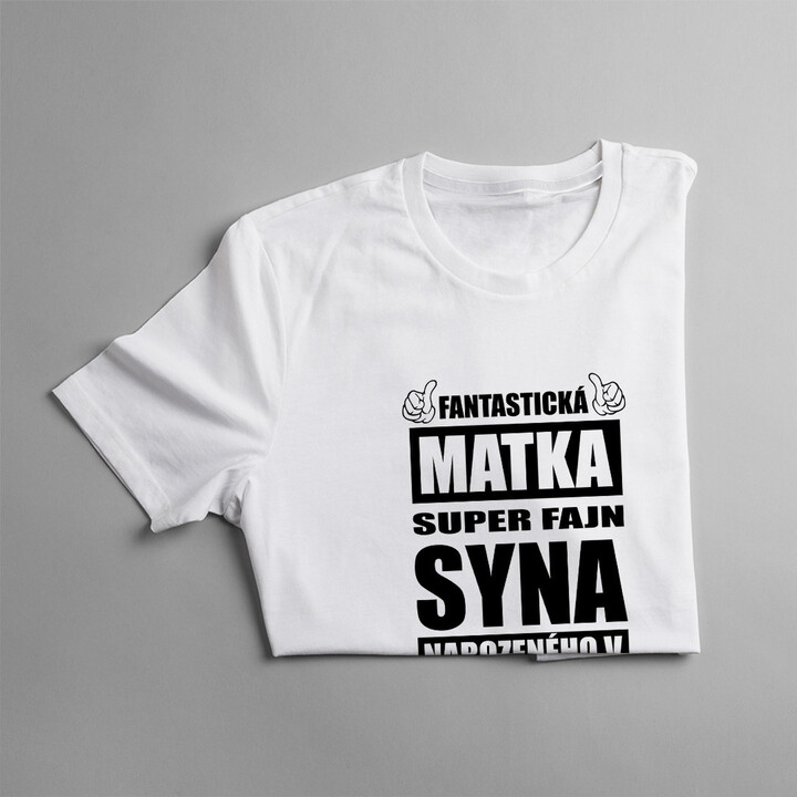 Fantastická matka super fajn syna narozeného v květnu - dámské tričko s potiskem