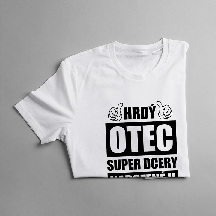 Hrdý otec super dcery narozené v listopadu - pánské tričko s potiskem