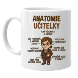 Anatomie učitelky - hrnek s potiskem
