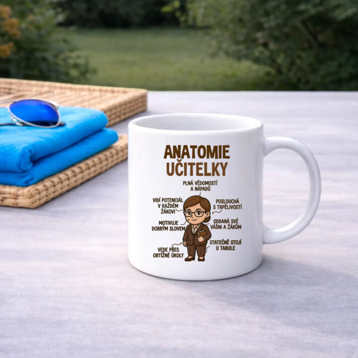 Anatomie učitelky - hrnek s potiskem