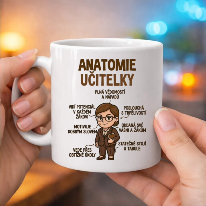 Anatomie učitelky - hrnek s potiskem