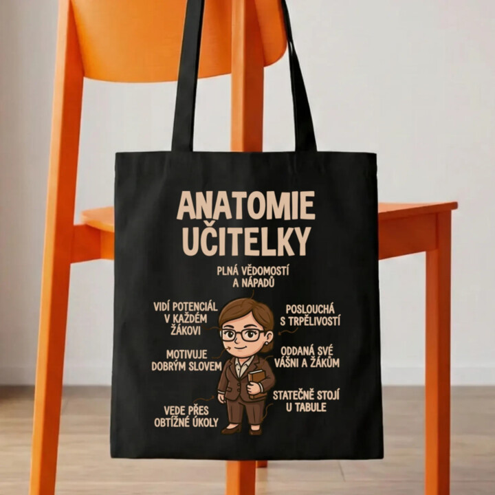 Anatomie učitelky - taška s potiskem