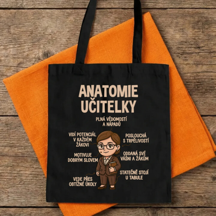 Anatomie učitelky - taška s potiskem