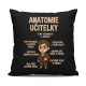 Anatomie učitelky - černý polštář s potiskem