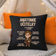 Anatomie učitelky - černý polštář s potiskem