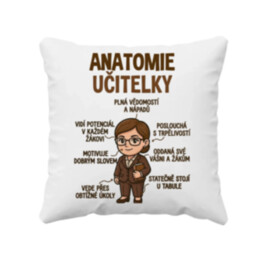 Anatomie učitelky - polštář s potiskem