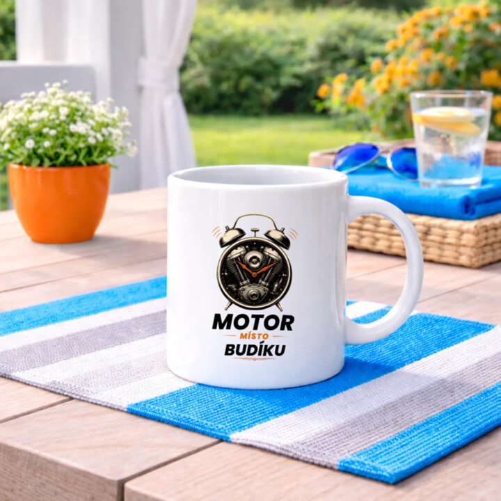 MOTOR MÍSTO BUDÍKU - hrnek s potiskem