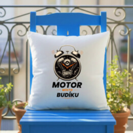MOTOR MÍSTO BUDÍKU - polštář s potiskem