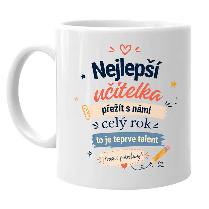 Nejlepší učitelka - hrnek s potiskem