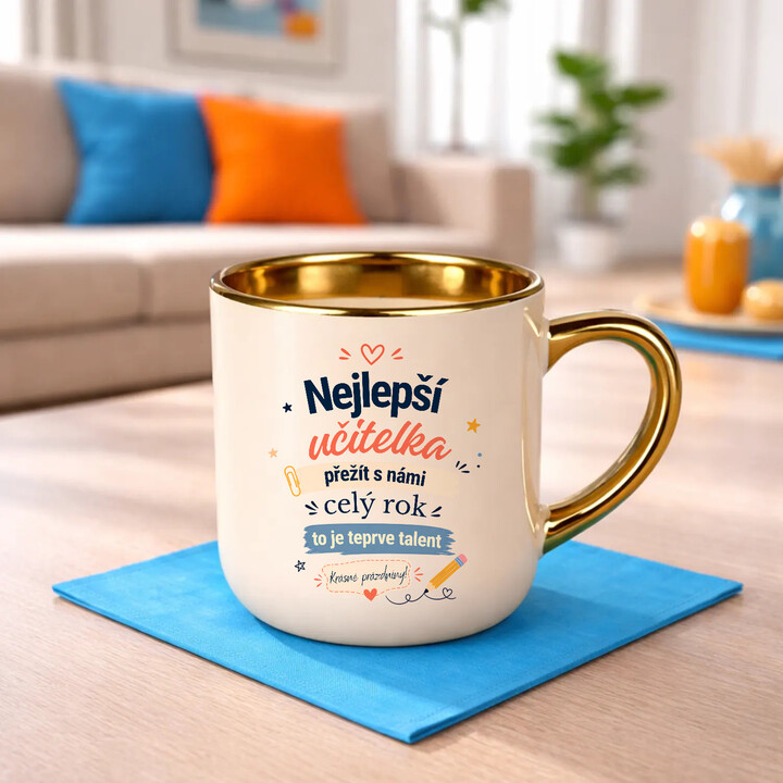 Nejlepší učitelka - Elegantní hrnek na dárek