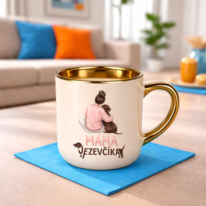 Elegantní hrnek Máma jezevčíka - pro milovnice jezevčíků