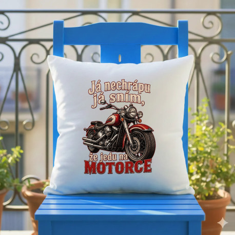 Polštář Já nechrápu já sním že jedu na motorce
