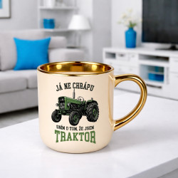 Elegantní hrnek Já nechrápu sním o tom že jsem traktor