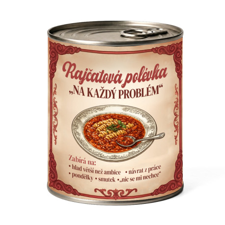 Rajčatová polévka na každý problém - Zabalte to do plechovky a překvapte ještě před rozbalením!