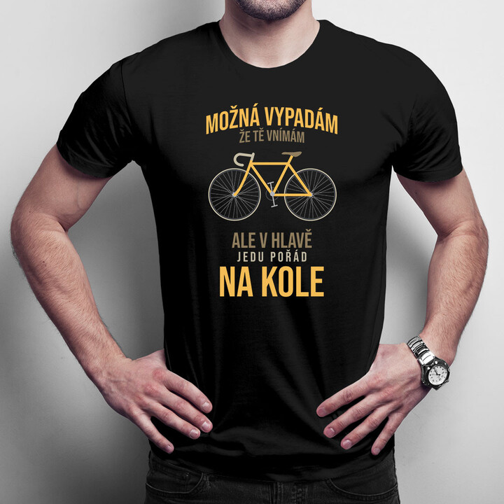 Možná vypadám, že tě vnímám v2 - pánské tričko s potiskem
