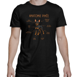 Anatomie pinče - pánské tričko s potiskem