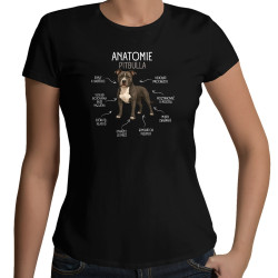 Anatomie pitbulla - dámské tričko s potiskem