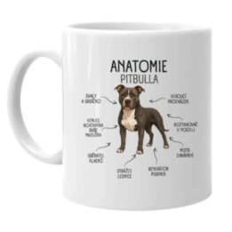 Anatomie pitbulla - hrnek s potiskem