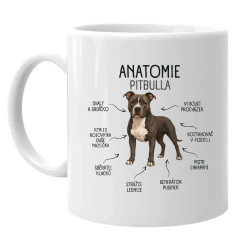 Anatomie pitbulla - hrnek s potiskem
