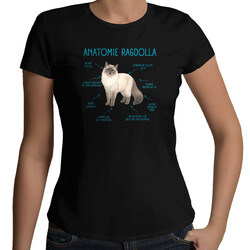 Anatomie ragdolla - dámské tričko s potiskem