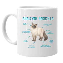 Anatomie ragdolla - hrnek s potiskem
