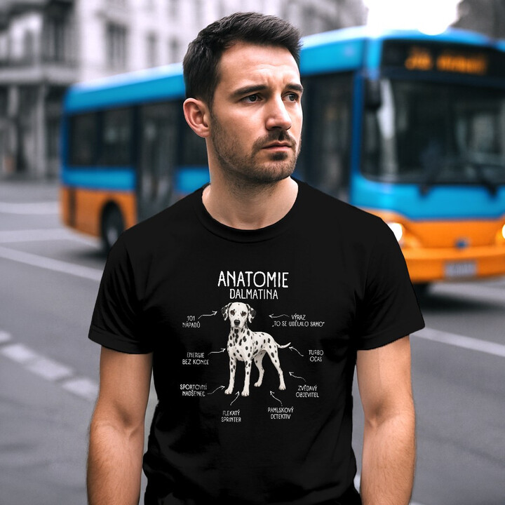 Anatomie dalmatina - pánské tričko s potiskem