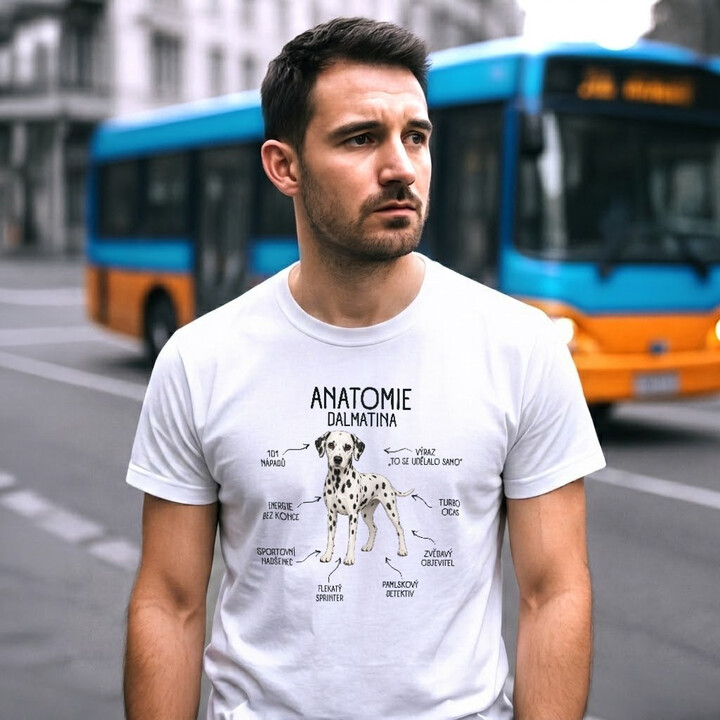 Anatomie dalmatina - pánské tričko s potiskem
