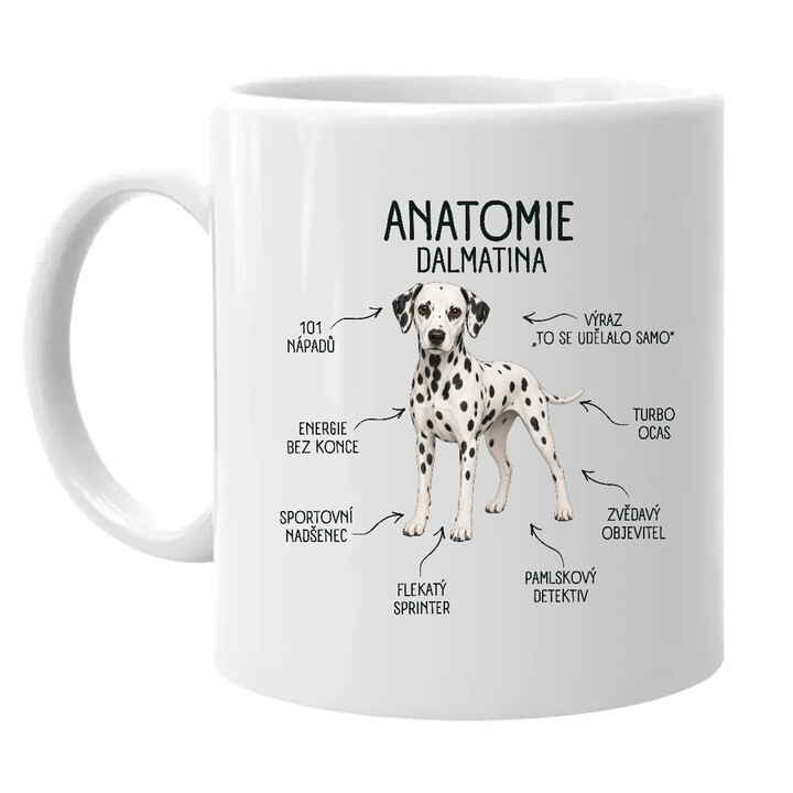 Anatomie dalmatina - hrnek s potiskem