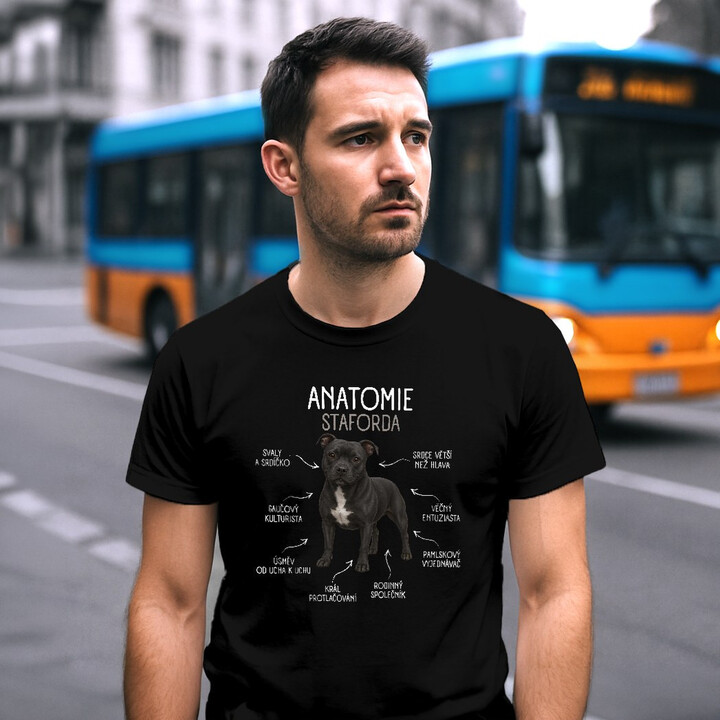 Anatomie staforda - pánské tričko s potiskem