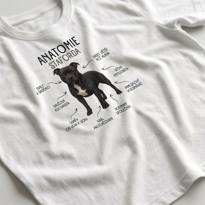 Anatomie staforda - pánské tričko s potiskem
