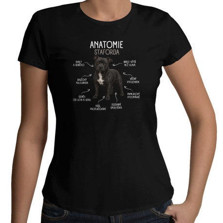 Anatomie staforda - dámské tričko s potiskem
