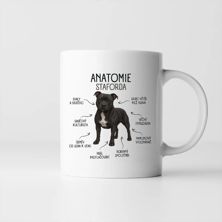 Anatomie staforda - hrnek s potiskem