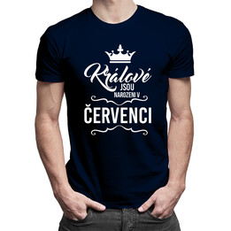 Králové jsou narozeni v červenci - pánské tričko s potiskem