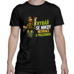 Rybář se nikdy nevrací s prázdnou - pánské tričko s potiskem