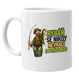 Rybář se nikdy nevrací s prázdnou - hrnek s potiskem