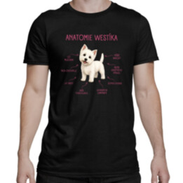 Anatomie westíka - pánské tričko s potiskem
