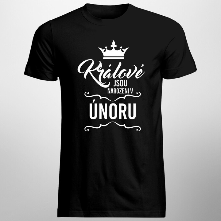 Králové jsou narozeni v únoru - pánské tričko s potiskem