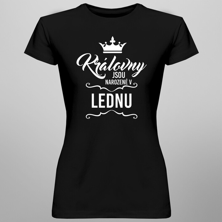 Královny jsou narozené v lednu - dámské tričko s potiskem