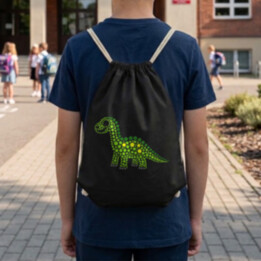 Dinosaurus z teček - den tečky - vak na záda s potiskem