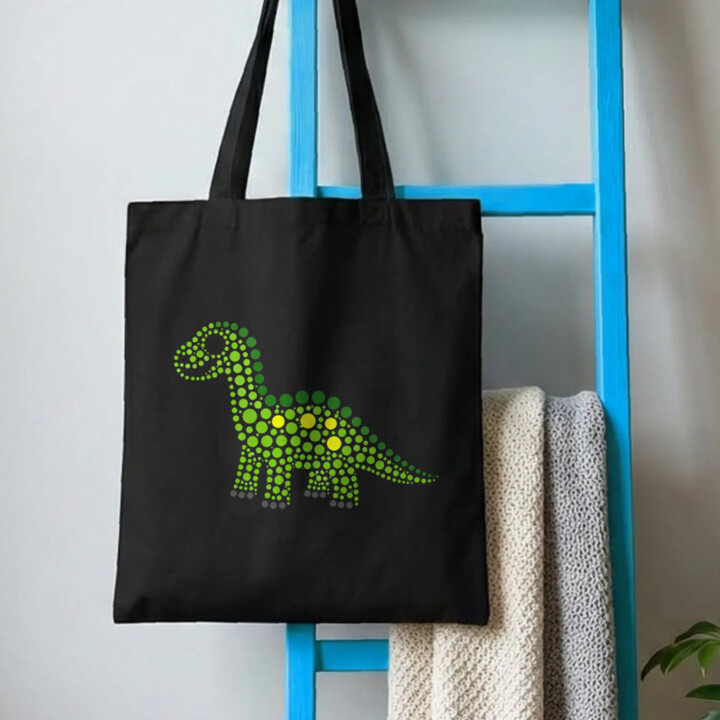 Dinosaurus z teček - den tečky - taška s potiskem