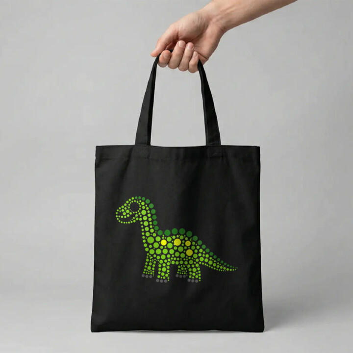 Dinosaurus z teček - den tečky - taška s potiskem