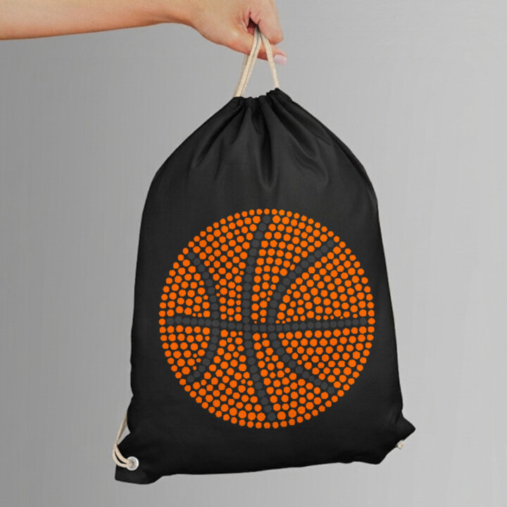 Basketbalový míč z teček - den tečky - vak na záda s potiskem