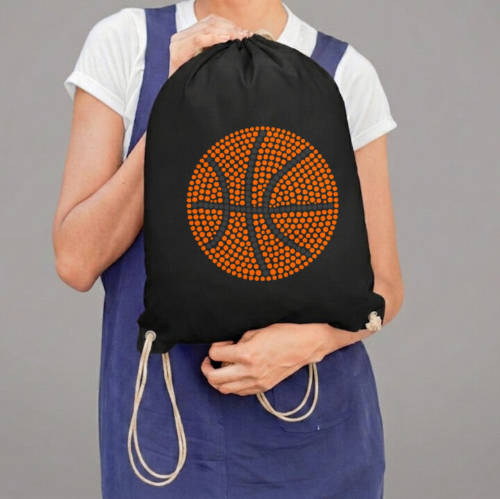 Basketbalový míč z teček - den tečky - vak na záda s potiskem