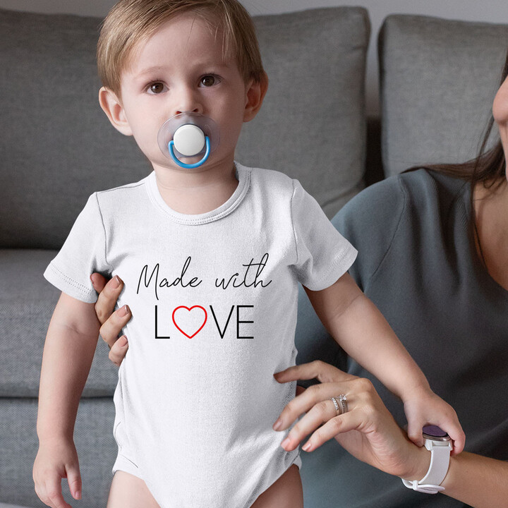 Made with love - dětské body s potiskem