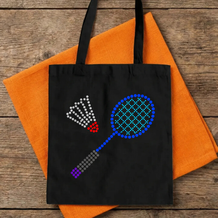 Badminton z teček - den tečky - taška s potiskem