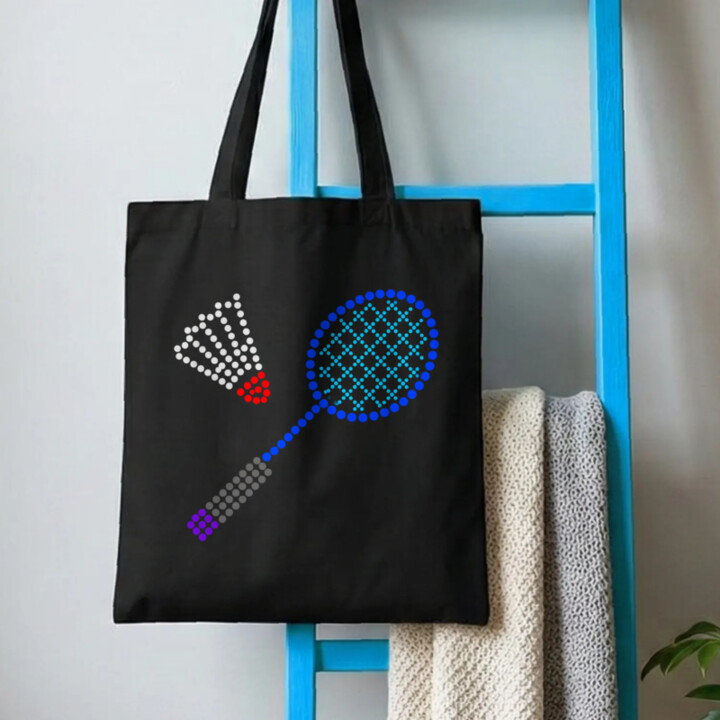 Badminton z teček - den tečky - taška s potiskem