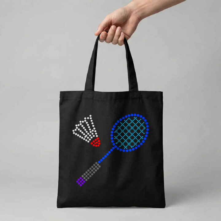 Badminton z teček - den tečky - taška s potiskem