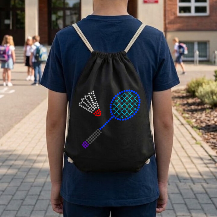 Badminton z teček - den tečky - vak na záda s potiskem