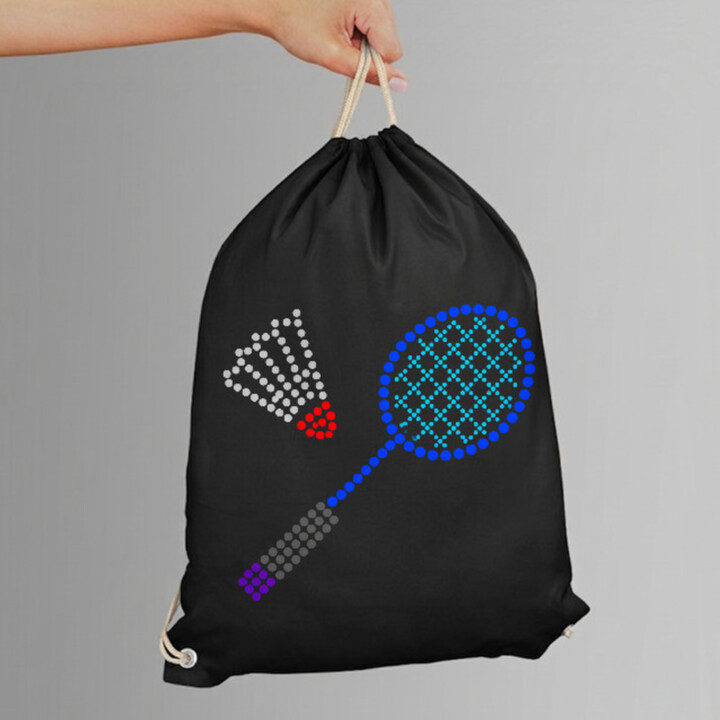 Badminton z teček - den tečky - vak na záda s potiskem